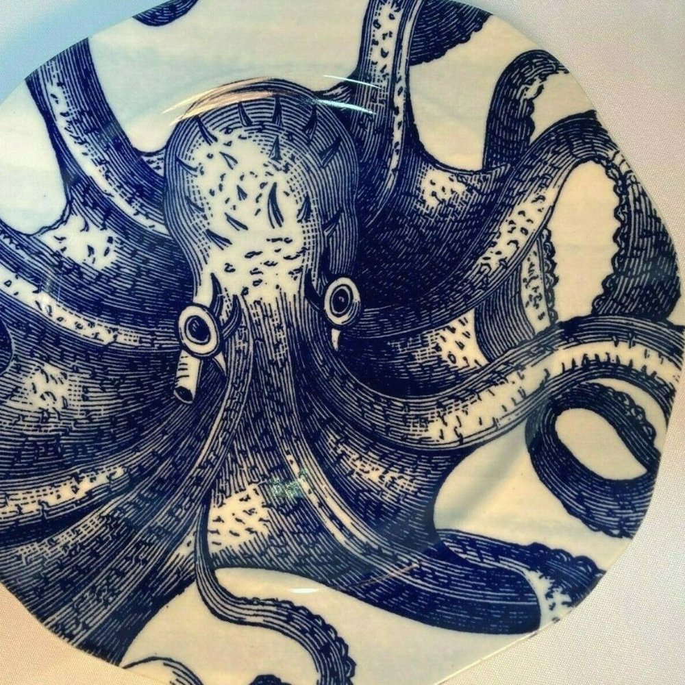 Anthropologie From the Deep Octopus 8” Salad Plate